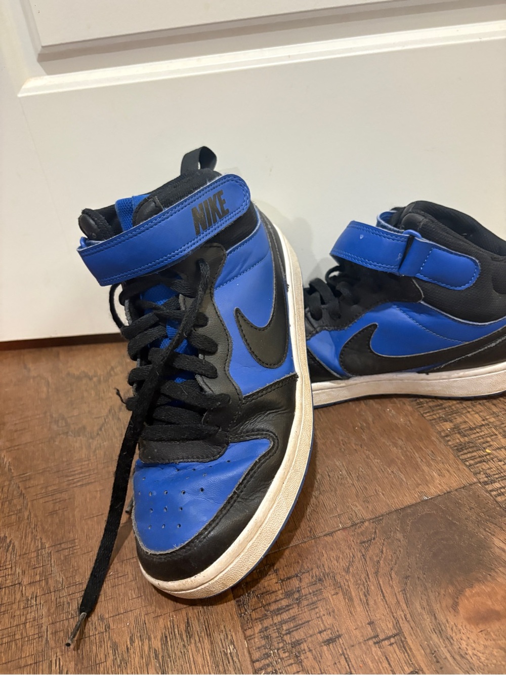 Nike Kids Blue and Black High-Top Sneakers - Picture 2 of 4